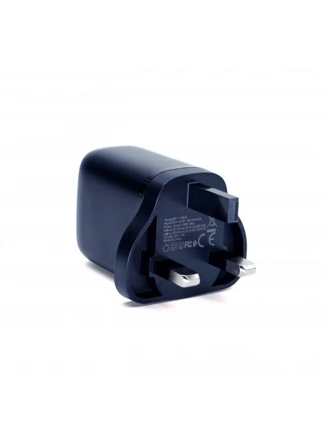 سباركي شاحن حائط سباركي 38 واط بمنفذين USB-C PD و USB-A QC 3.0 – شحن سريع - Image 3
